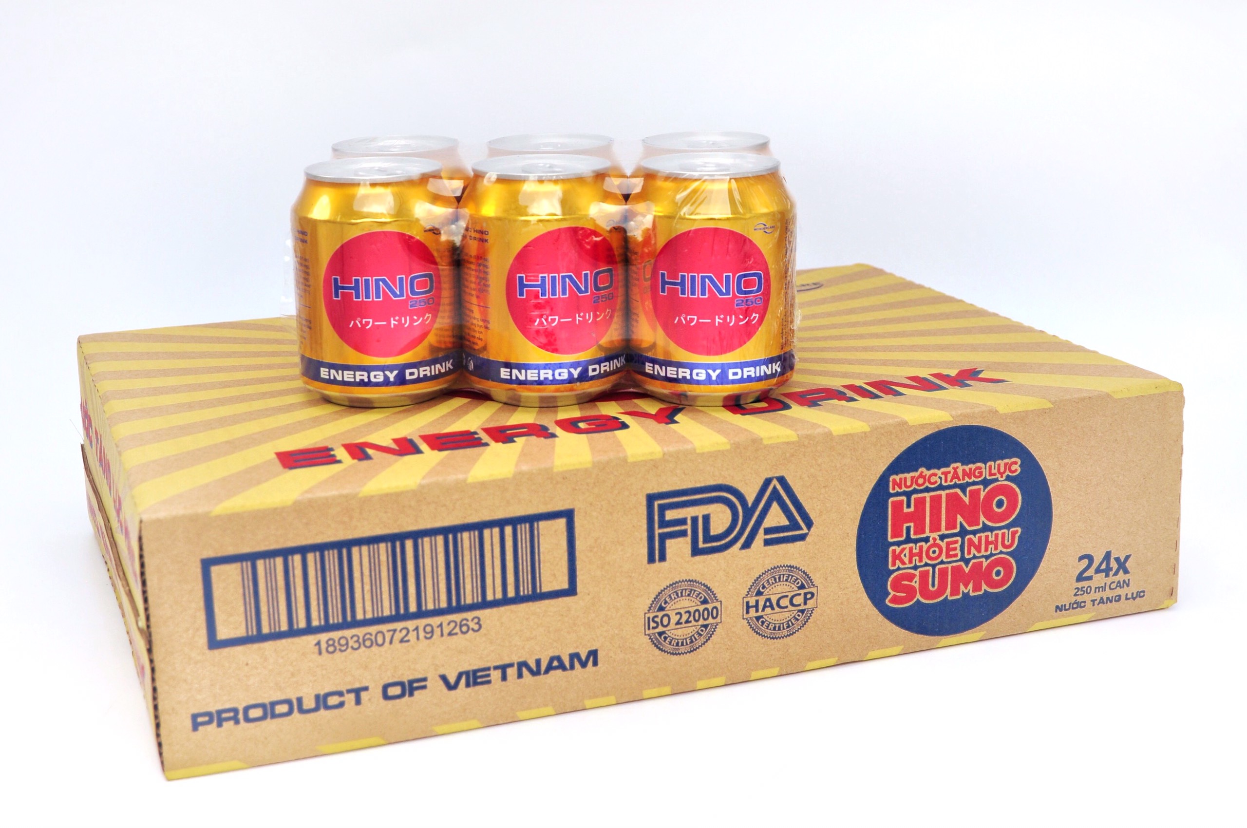 [Mua ngay đi chờ chi] Set 2 Lon nước tăng lực HINO 250ml ( 2 x 250 ml)