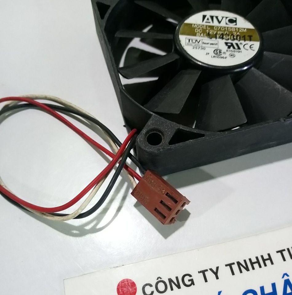 Quạt 7Cm, Dày 1.5Cm / Điện áp DC 12V, Loại 3 dây đầu cắm 3 Pin (Quạt tháo máy LK)