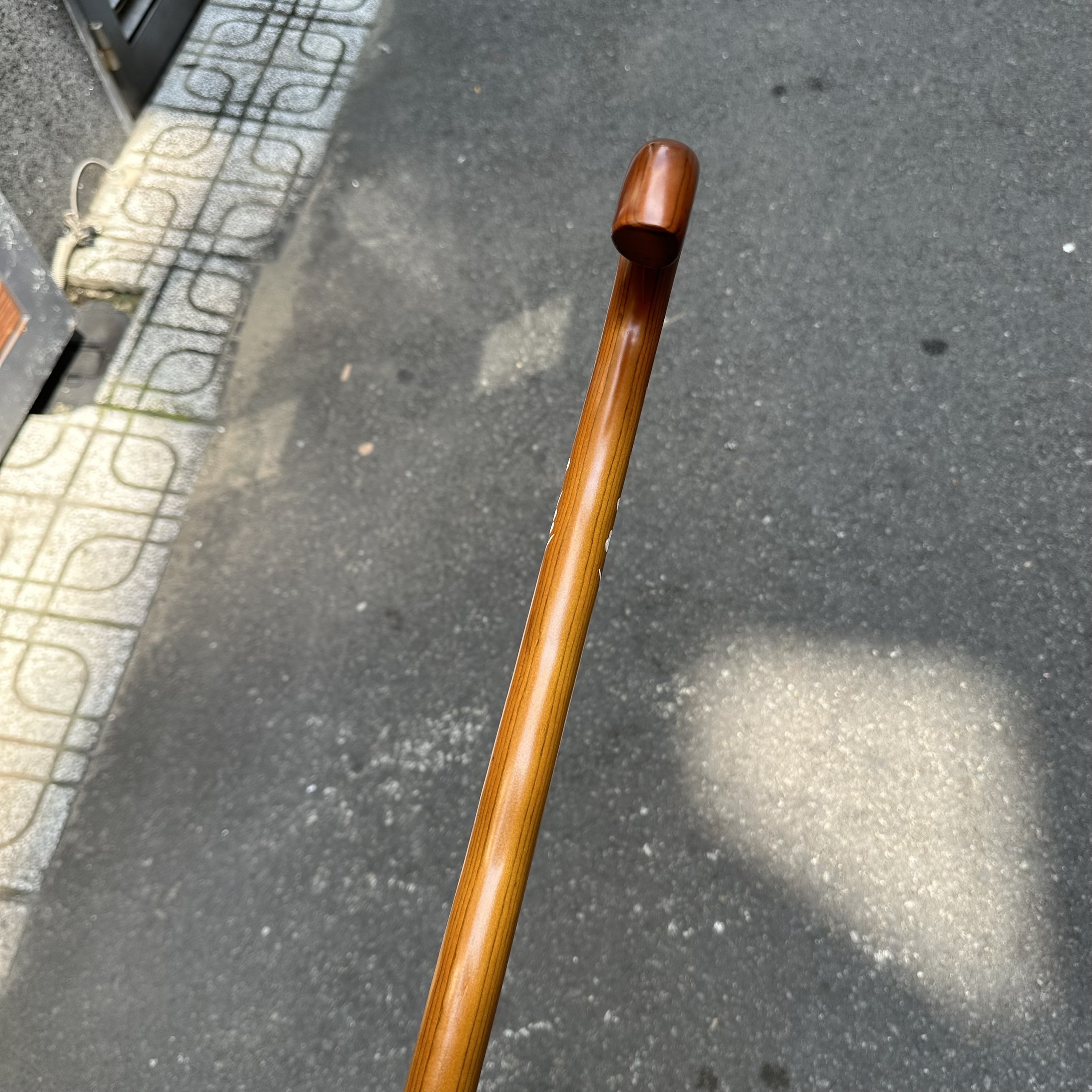 [Type 1] batoong wood stick for elder-wooden walking aid for elder-L handle-solid tree wood