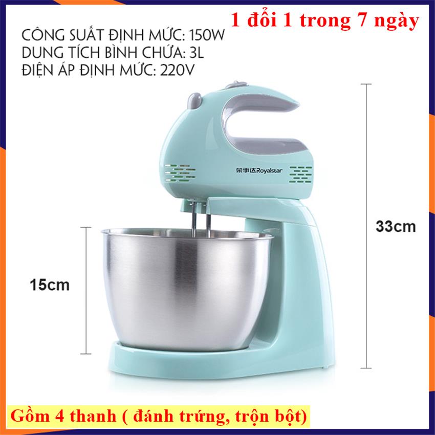 Máy đánh trứng, trộn bột cầm tay( dạng đứng) công suất 150W, 5 cấp độ