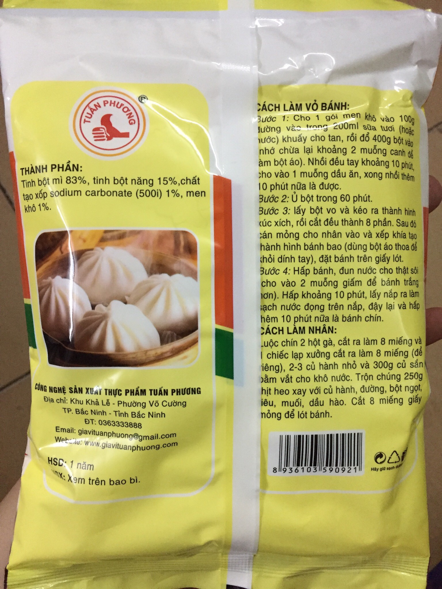 Bột Bánh Bao Hiệu Tuấn Phương Gói 400gr