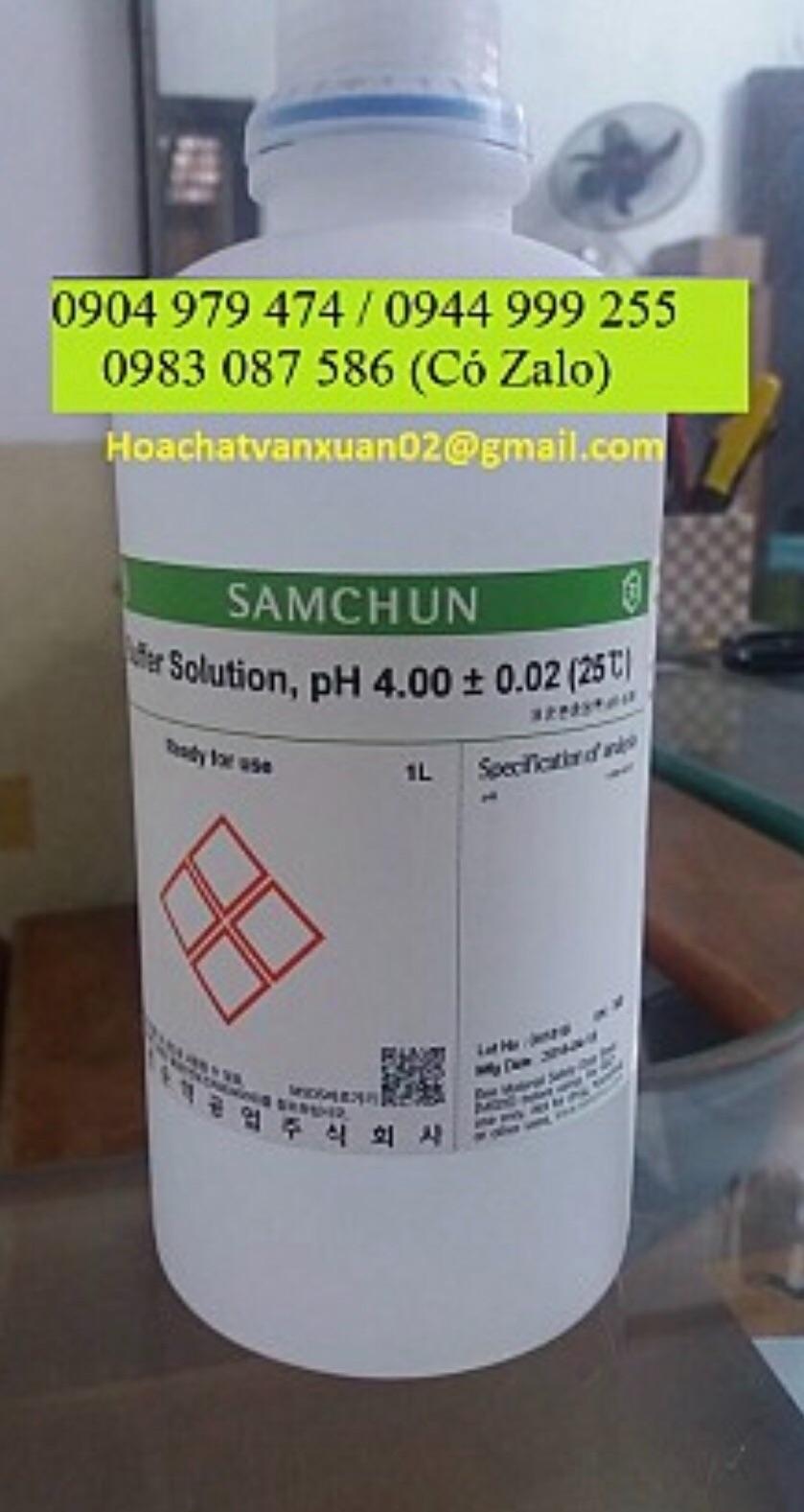 Buffer Solution pH 4 Samchun Hàn Quốc dung dịch chuẩn pH4 chai 1 lít PH 4.00