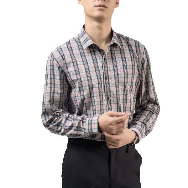 Owen - áo sơ mi dài tay regular fit ar220151dt màu ghi chất liệu bamboo