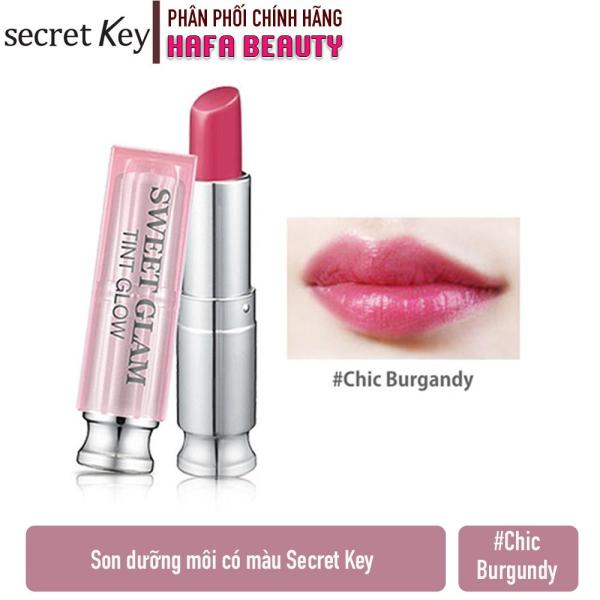 Son dưỡng Secret Key Sweet Glam Tint Glow 3.5g #Chic Burgandy cao cấp