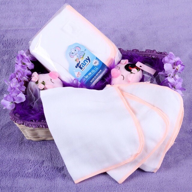 Set 10 Khăn Sữa Fany 2/3/4 Lớp cho bé (loại đẹp)