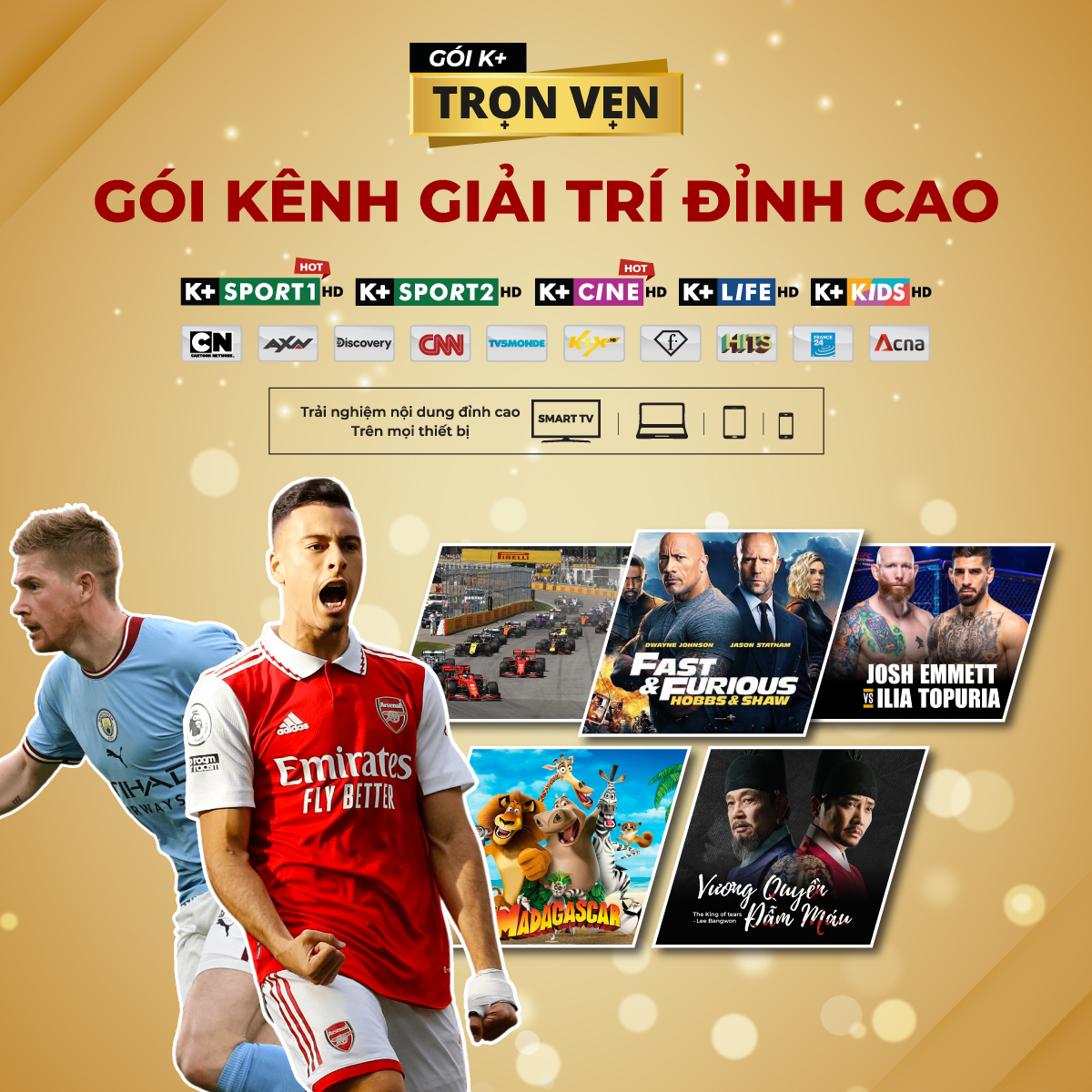 APP K+ Gói Trọn Vẹn 01 tháng - Xem Ngoại hạng Anh, Tennis, UFC, F1 và giải trí đỉnh cao