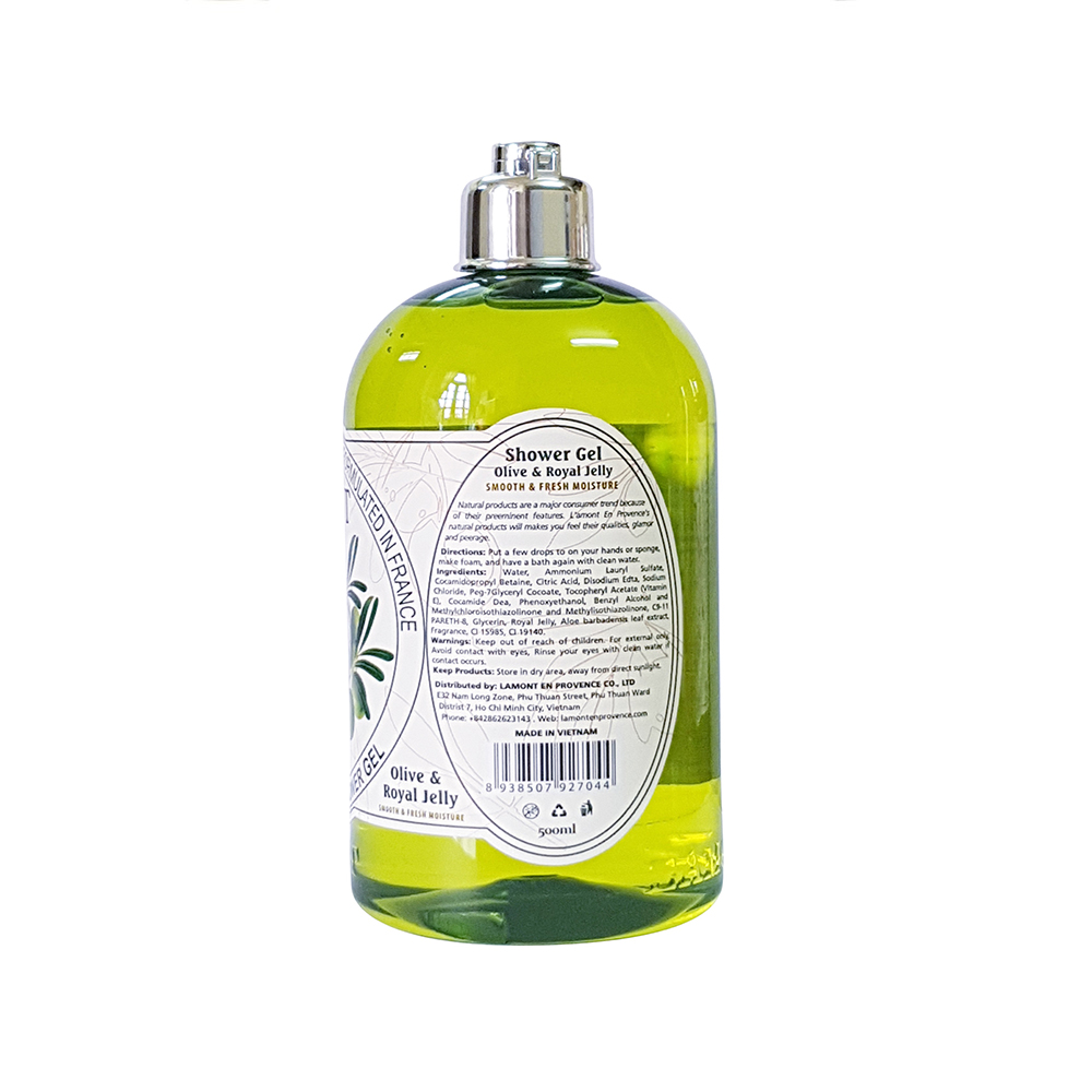 OLIVE SHOWER GEL 500ML - L'AMONT EN PROVENCE