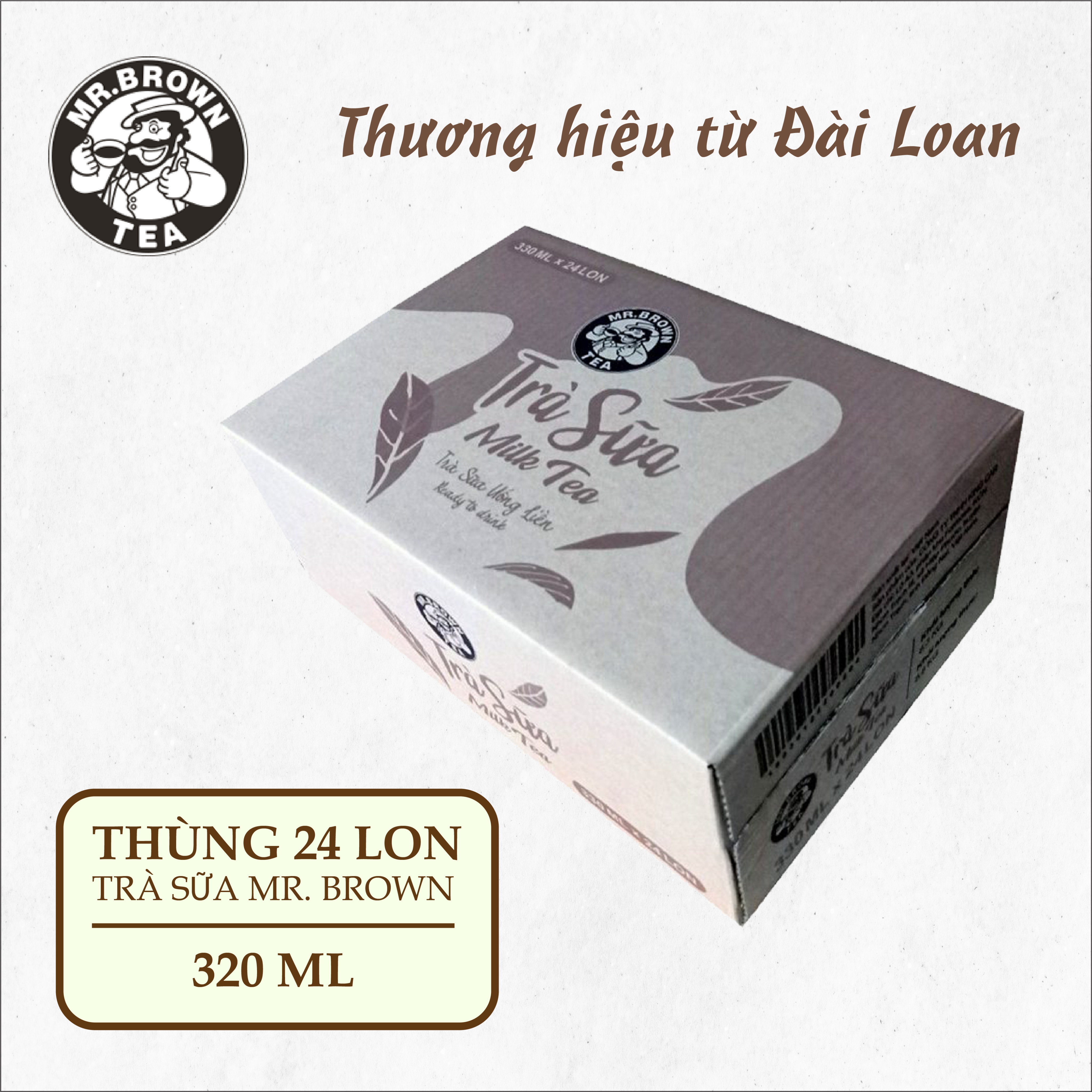 Box of 24 Cans of Mr.Brown Milk Tea (320ml)