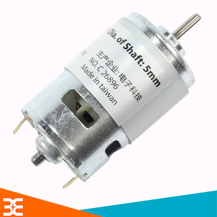 Động Cơ Motor 775 Zin Siêu Khỏe 12-24V Có Bạc Đỡ Trục Đơn Tròn 288W