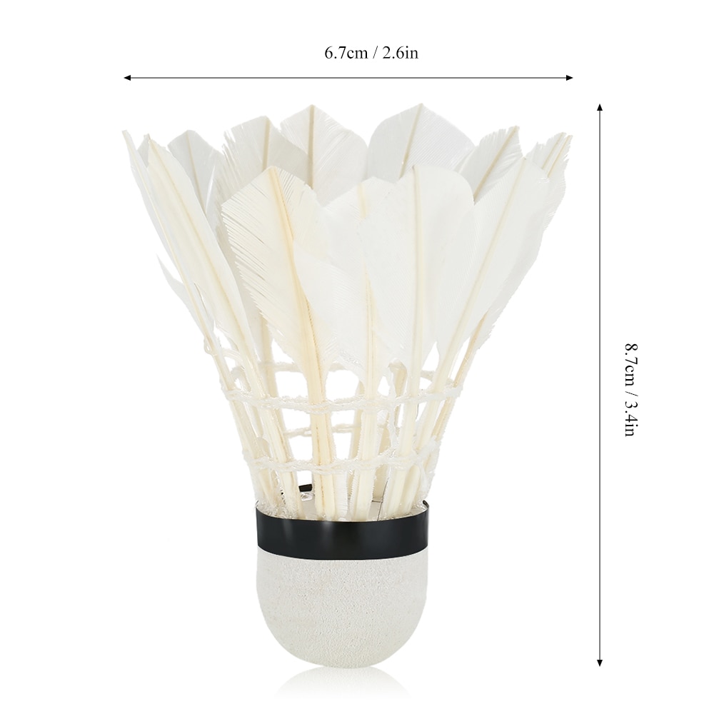 Outdoor sports goods physical fitness durable fiber ball white badminton 3 packs