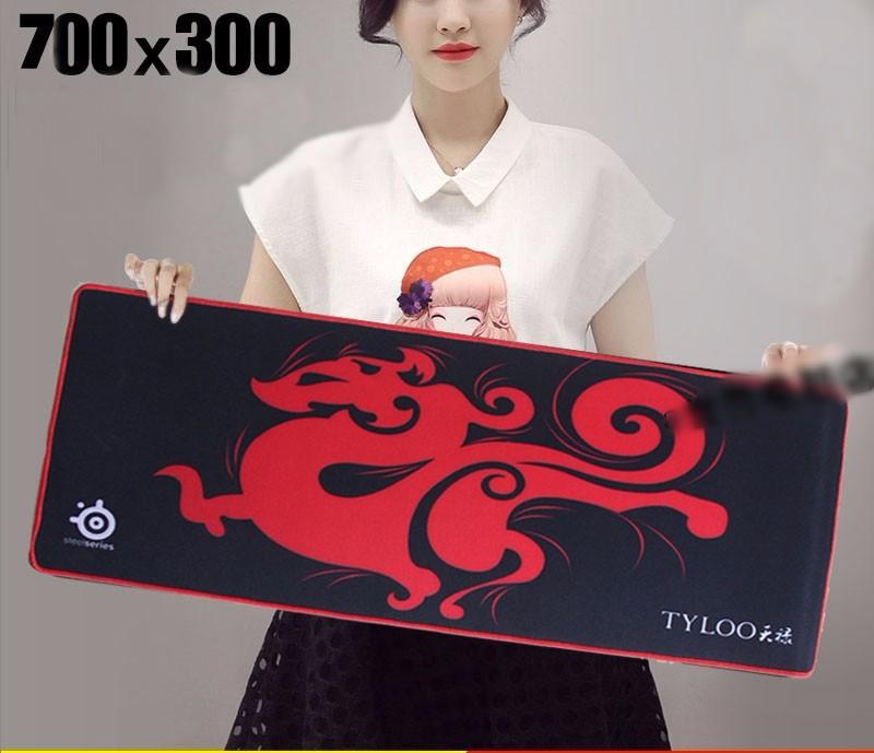 (HCM) Bàn di chuột lót chuột mouse pad Tyloo 70cm x30cm x4 ly Miếng lót chuột game Tyloo cỡ lớn 70x30cm