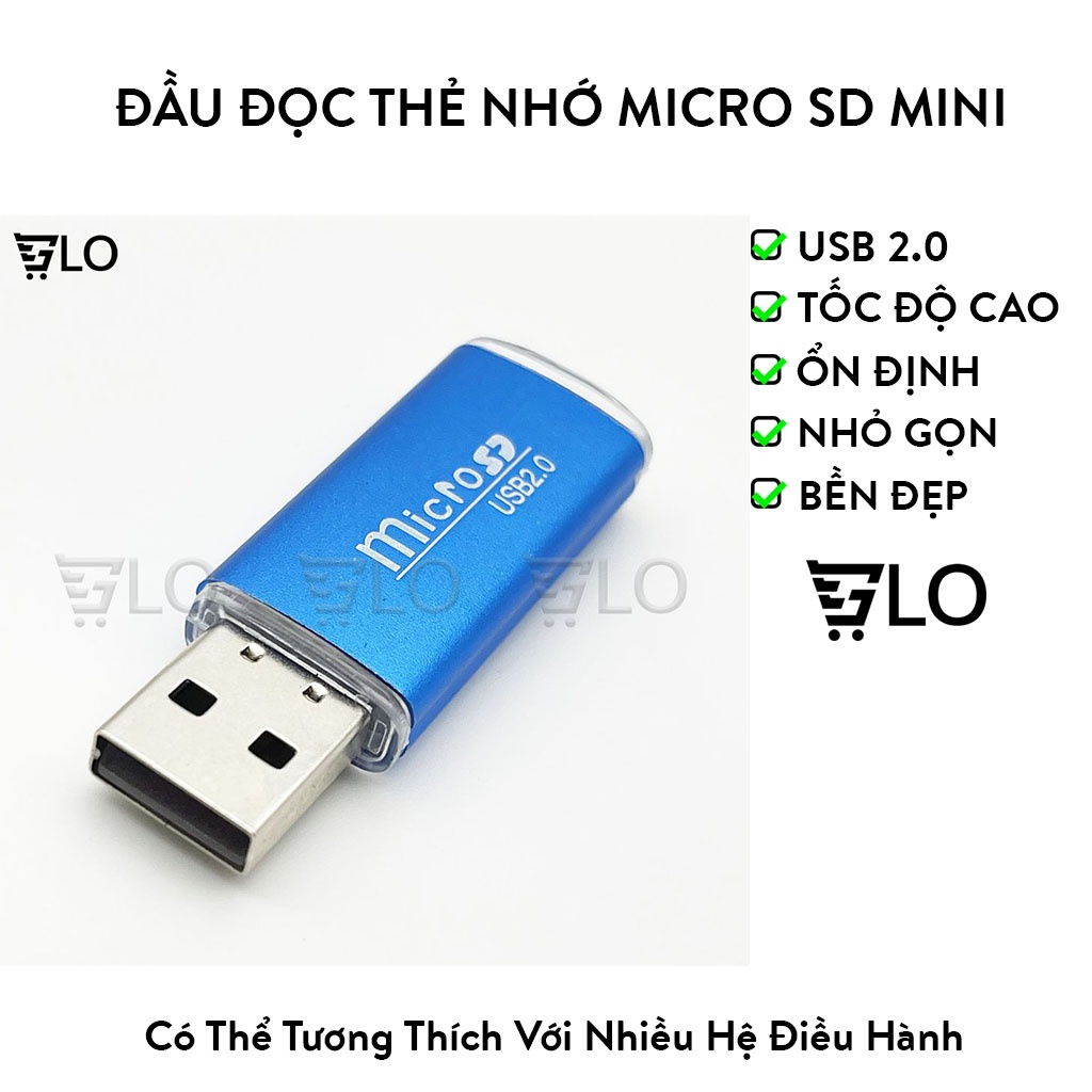 Đầu Đọc Thẻ Nhớ Nhôm Mẫu mới -Rất Bền