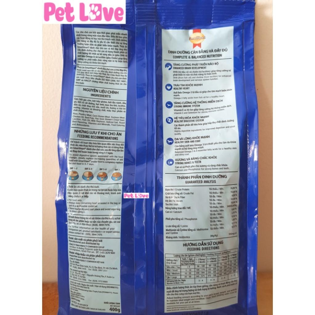 Thức ăn hạt SmartHeart cho chó con (gói 400g)