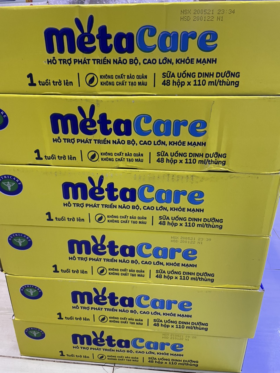 (Date 05/2024) Sữa Bột pha sẳn Metacare Nhãn vàng 110ml