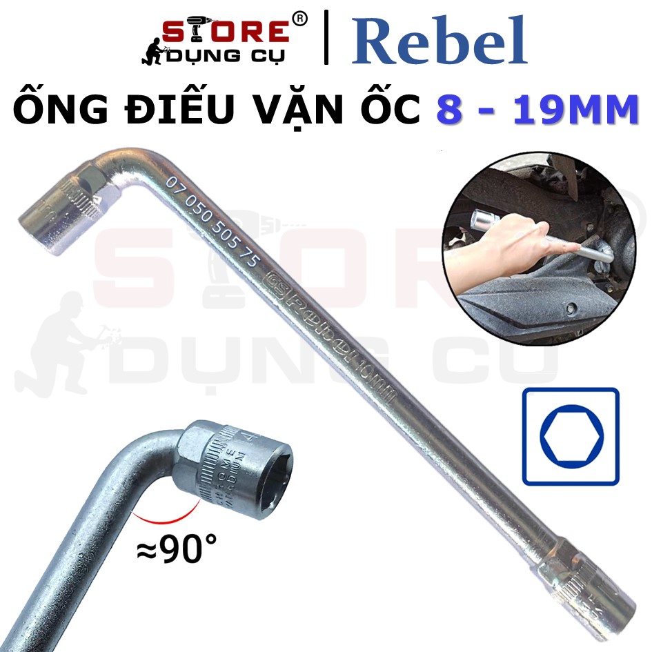 8-19mm ống điếu vặn ốc rebel | cần điếu 2 đầu đủ size 8, 9, 10, 11, 12, 13, 14, 15, 16, 17, 18, 19