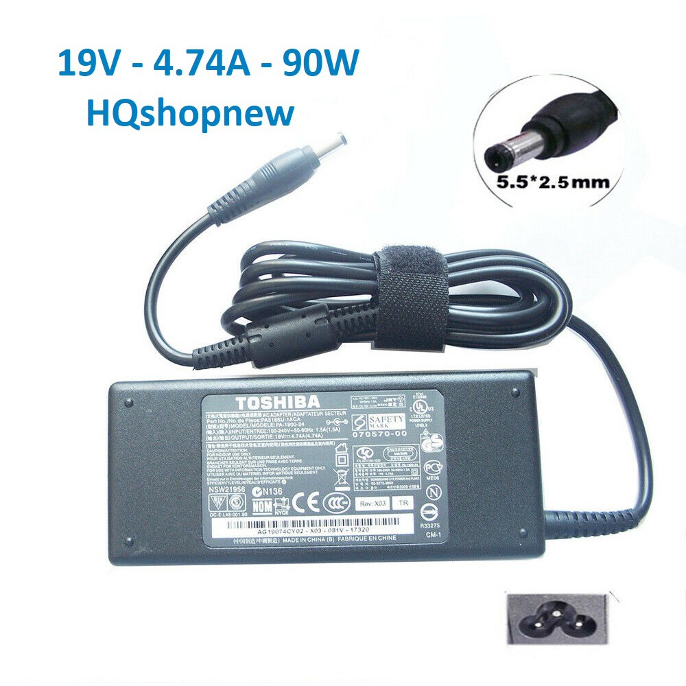 ️ sạc laptop toshiba 19v - 4.74a - 90w