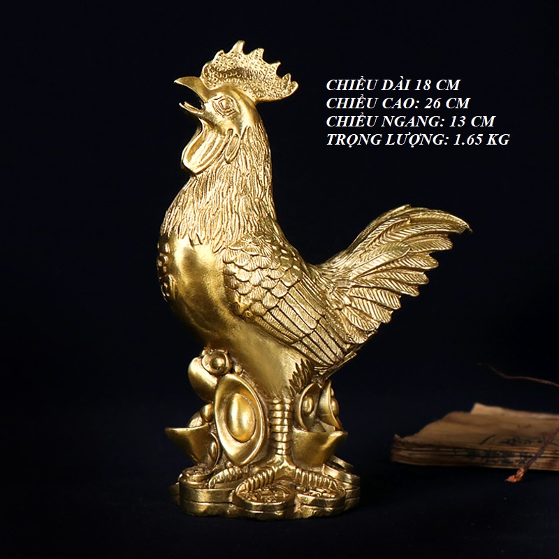 Tượng Gà Trống Bằng Đồng Nguyên Chất