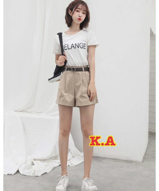 Quần kaki đùi gập gấu(không thắt lưng )K&A