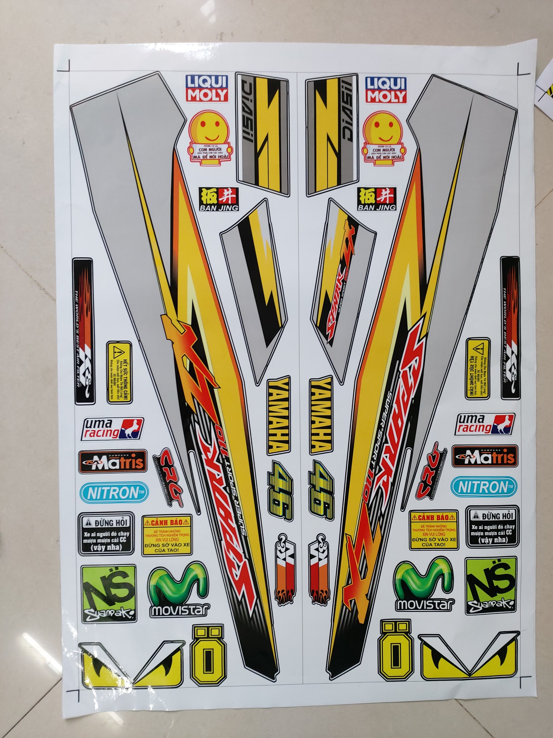 tem rời sirius spark zx tặng logo