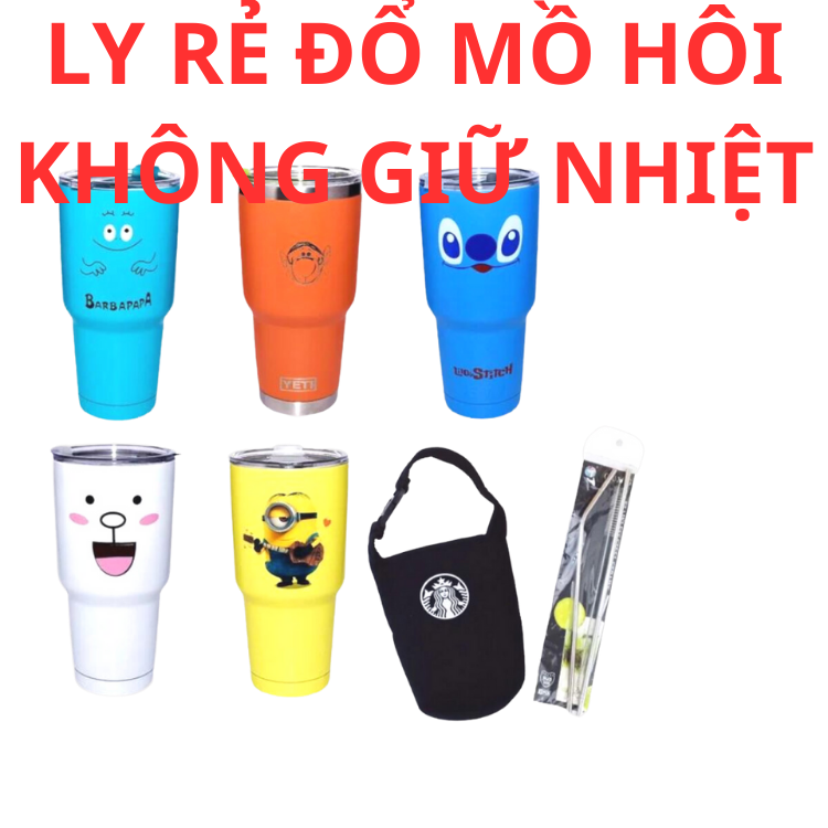 Ly Giữ Nhiệt ThaiLand 900ml Bằng Inox giữ nóng và lạnh đều được - Tặng Kèm Túi Đựng và Óng Hút Inox Cao Cấp (Giao Mẫu Ngẫu Nhiên)