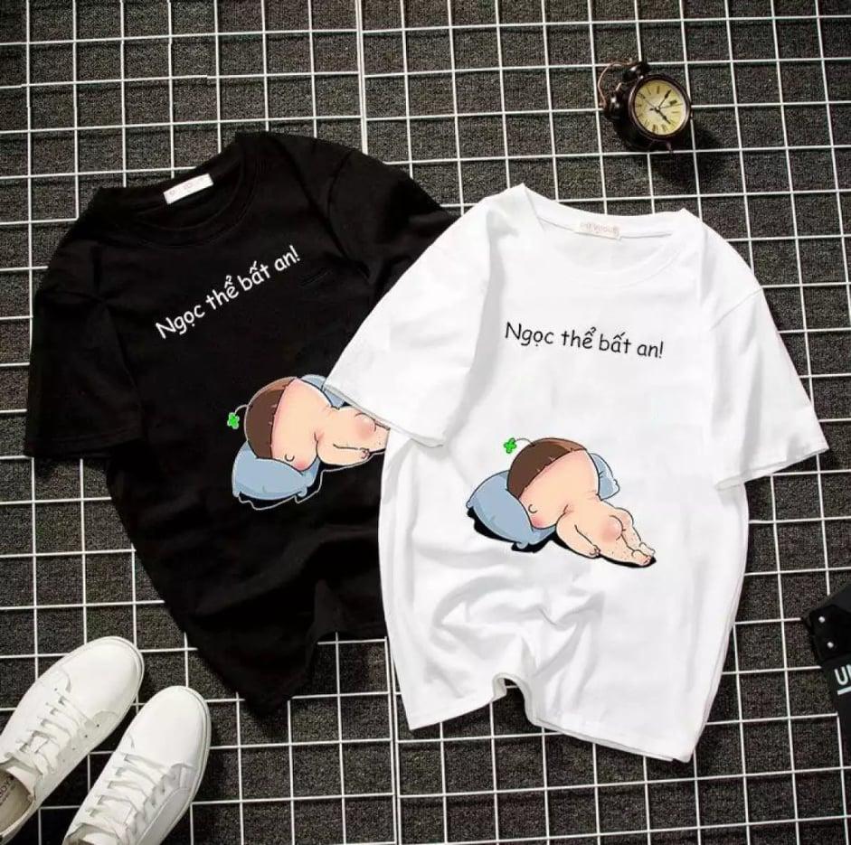 [HCM]Áo thun nam hàn Quốc form rộng in hình Quỳnh AKA ( Ngọc thể bất an )
