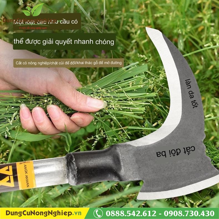 Liềm phát cỏ Lưỡi Đa Năng Cắt Cây luôn cán 58cm