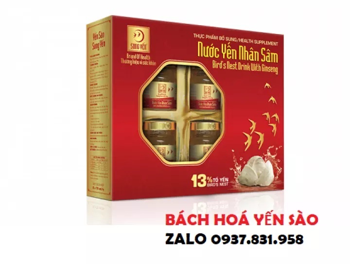 Song yến - nước yến nhân sâm cao cấp 13% tổ yến siêu ngon
