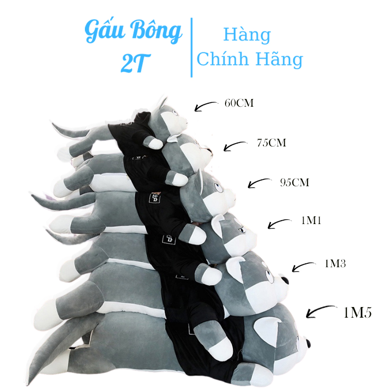 Gối Ôm Gấu Bông Chó Alaska Tức Giận.