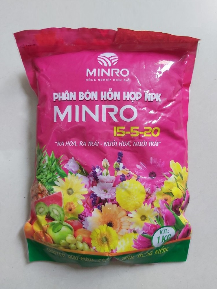 Phân Bón NPK Minro 15-5-20 (túi 200g) - Ra Hoa Nuôi Trái