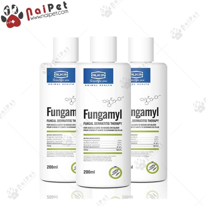Dầu Tắm Trị Nấm Viêm Da Cho Chó Mèo Fungamyl Alkin 200ml