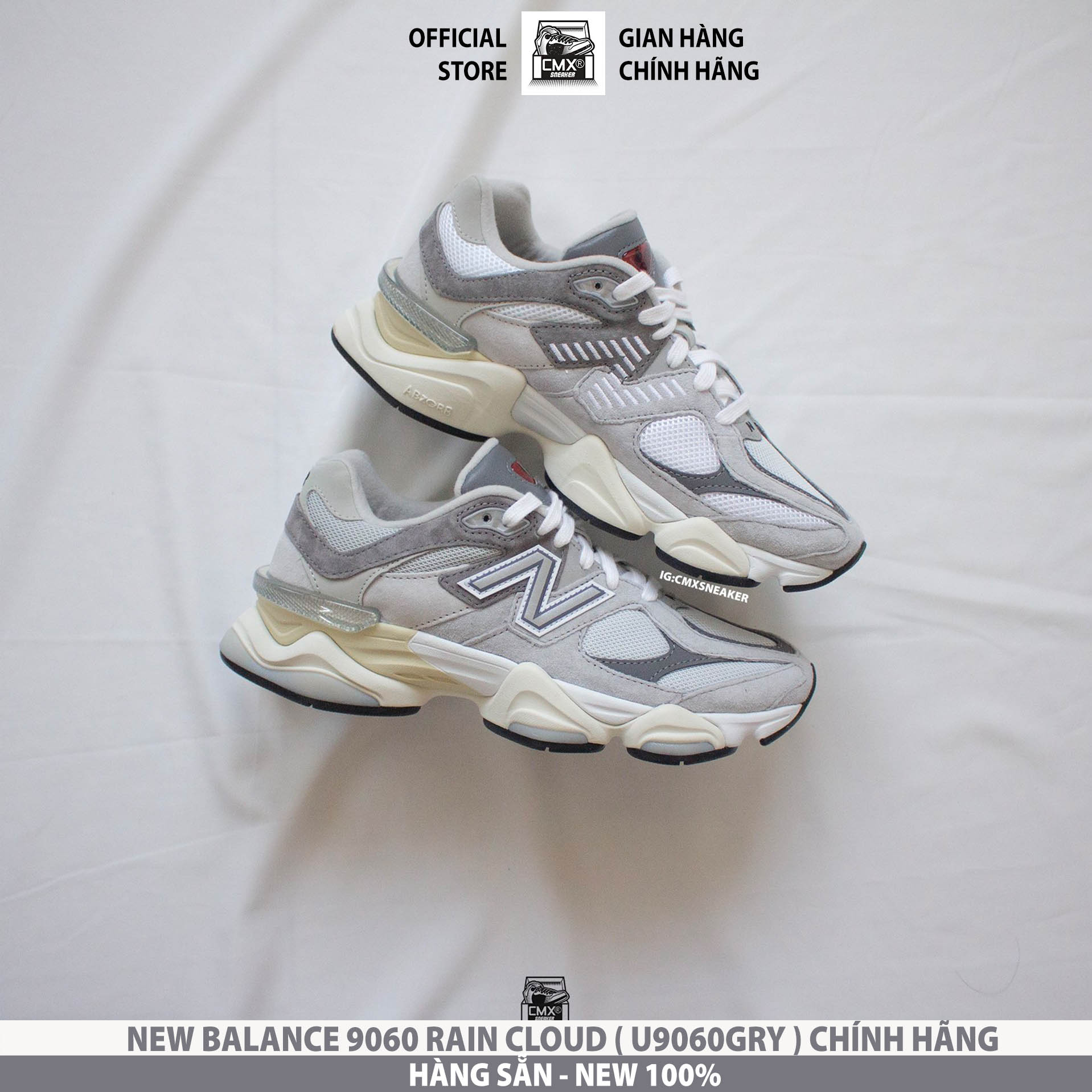 [ HÀNG CHÍNH HÃNG CÓ SẴN ] Giày NEW BALANCE 9060 RAIN CLOUD ( U9060GRY ) - AUTHENTIC 100%