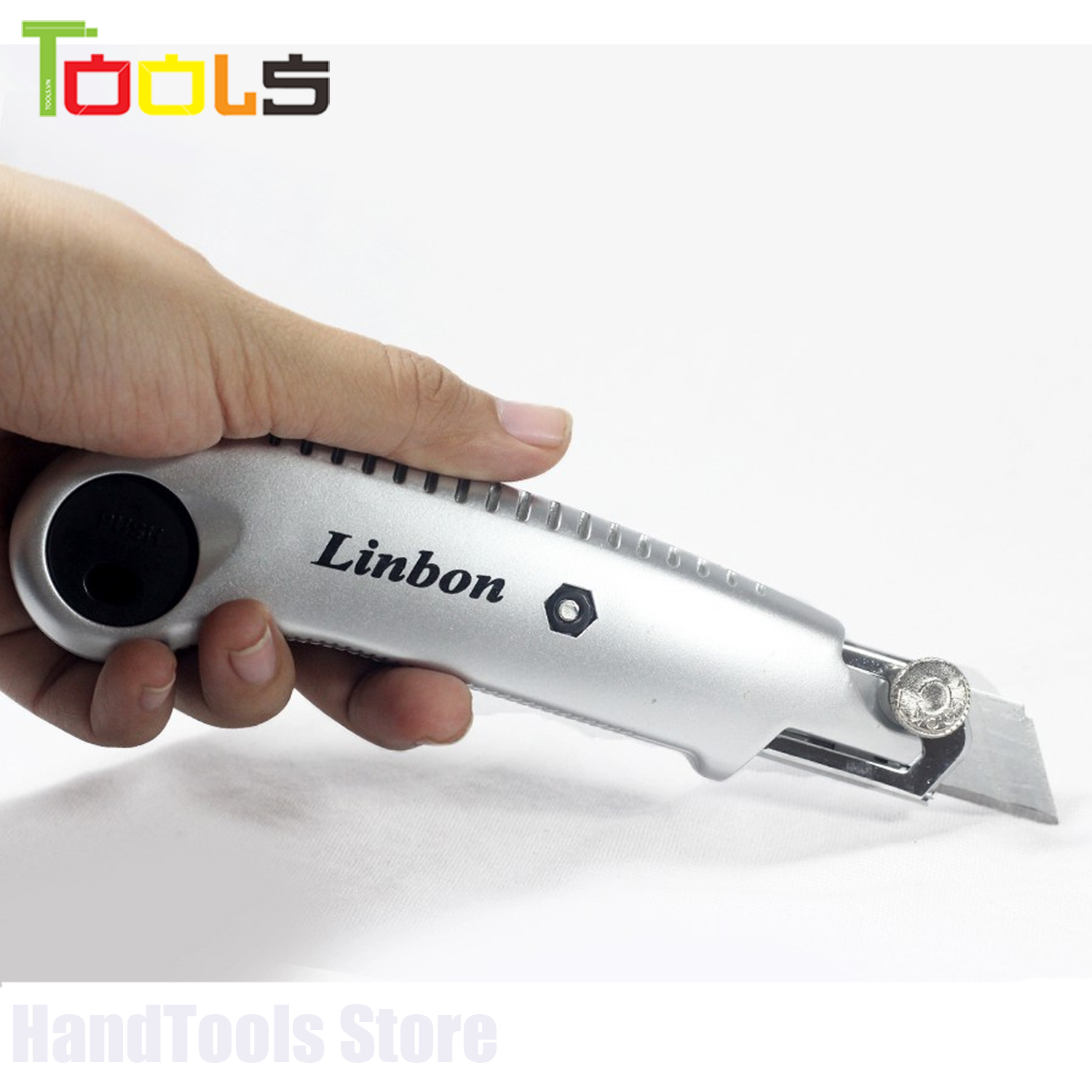 Dao trổ - Dao rọc giấy thay lưỡi liên tục Linbon LB005A (Kèm 5 lưỡi dao thép)