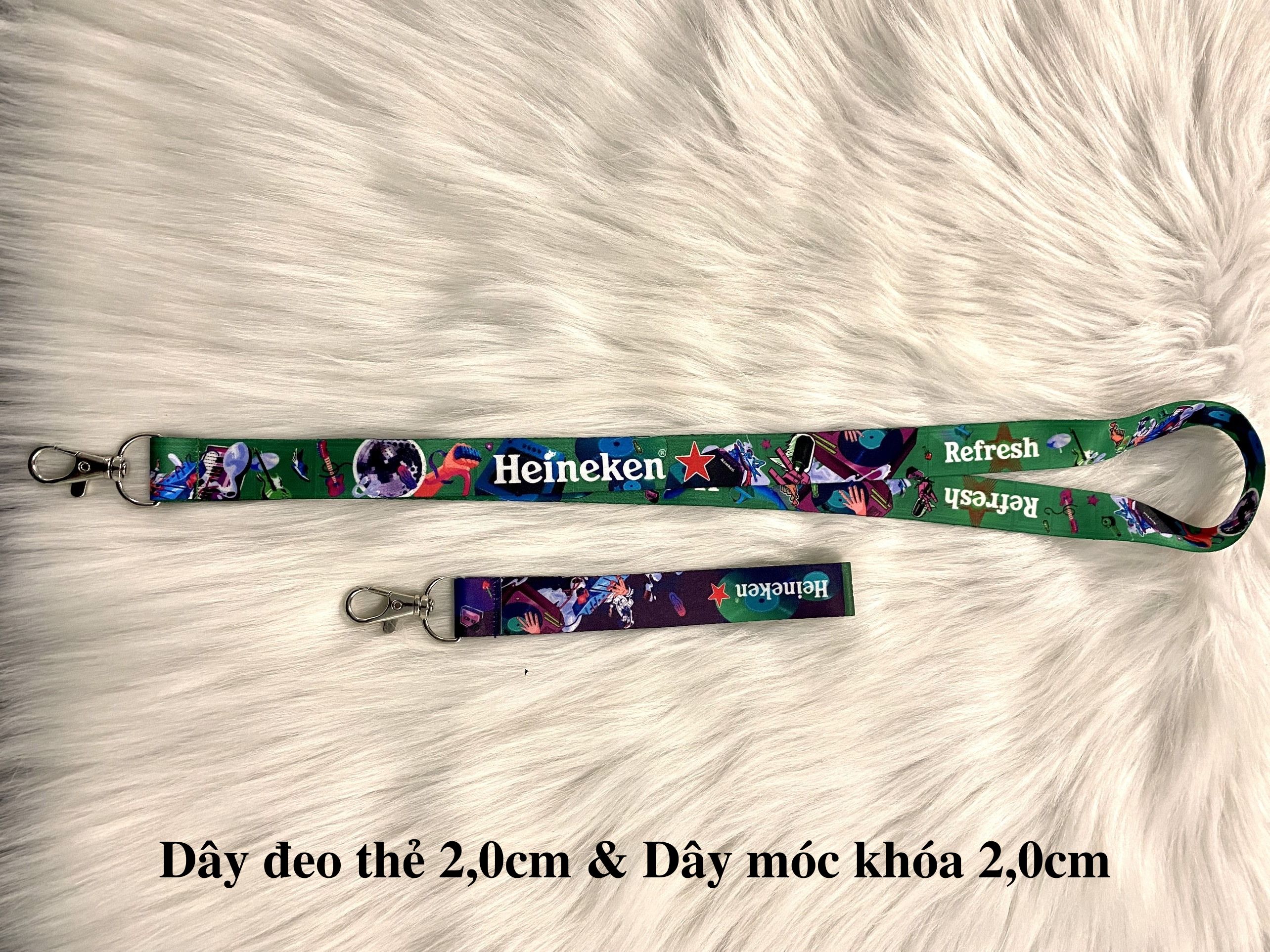 Bộ dây đeo thẻ Heineken Refresh (Dây đeo thẻ + dây móc khóa)