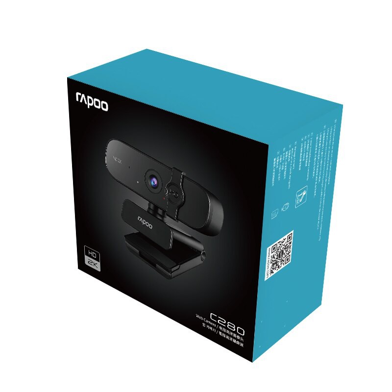 Webcam 1440P Rapoo C280 Đen