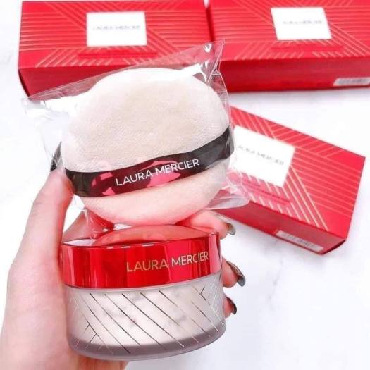 Phấn Bột Laura Limited ( Sét Màu Đỏ Kèm Bông )