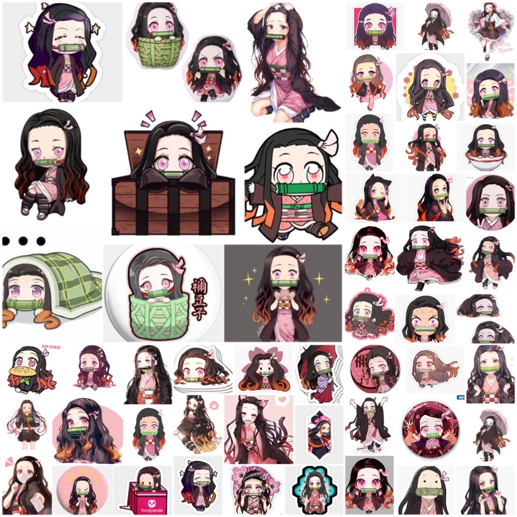 Set 30-60 Sticker Kamado Nezuko-Kimetsu no Yaiba