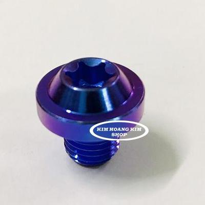 Ốc TITAN GR5 gắn chân kính 10 li răng Thuận (Xanh Tím)