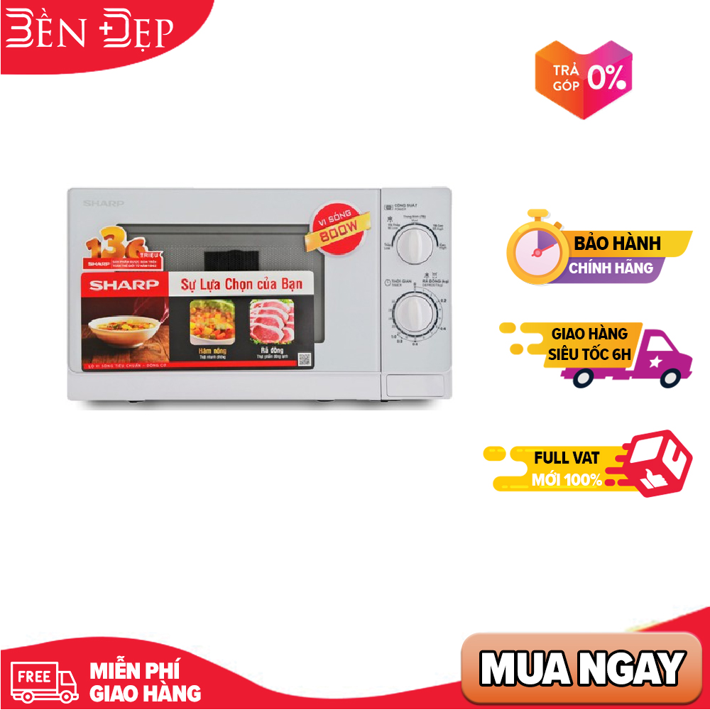 Lò vi sóng cơ Sharp R-201VN-W 20L (Giá áp dụng giao tại HN, HCM& các tỉnh liên hệ shop)