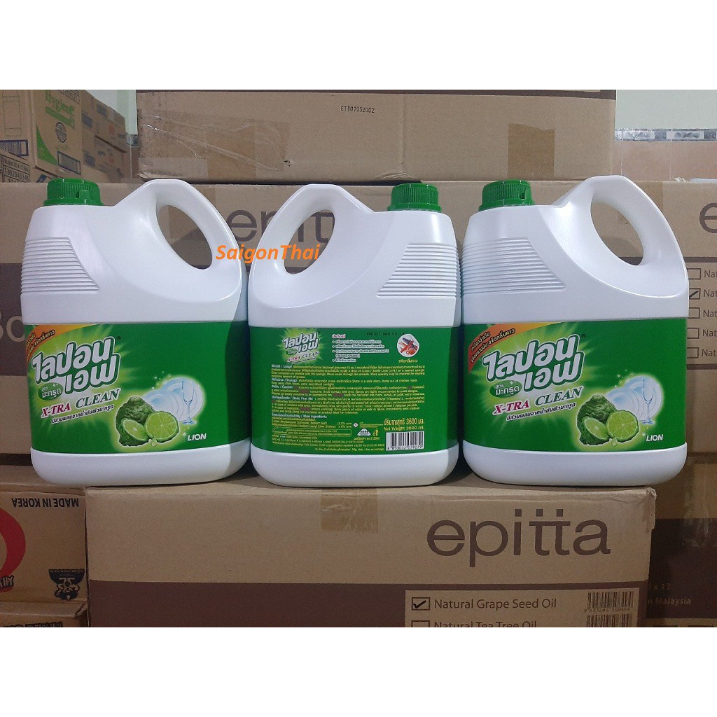 [HCM]Nước rửa chén LiponF hương Chanh Can 3600ml (Thái Lan)