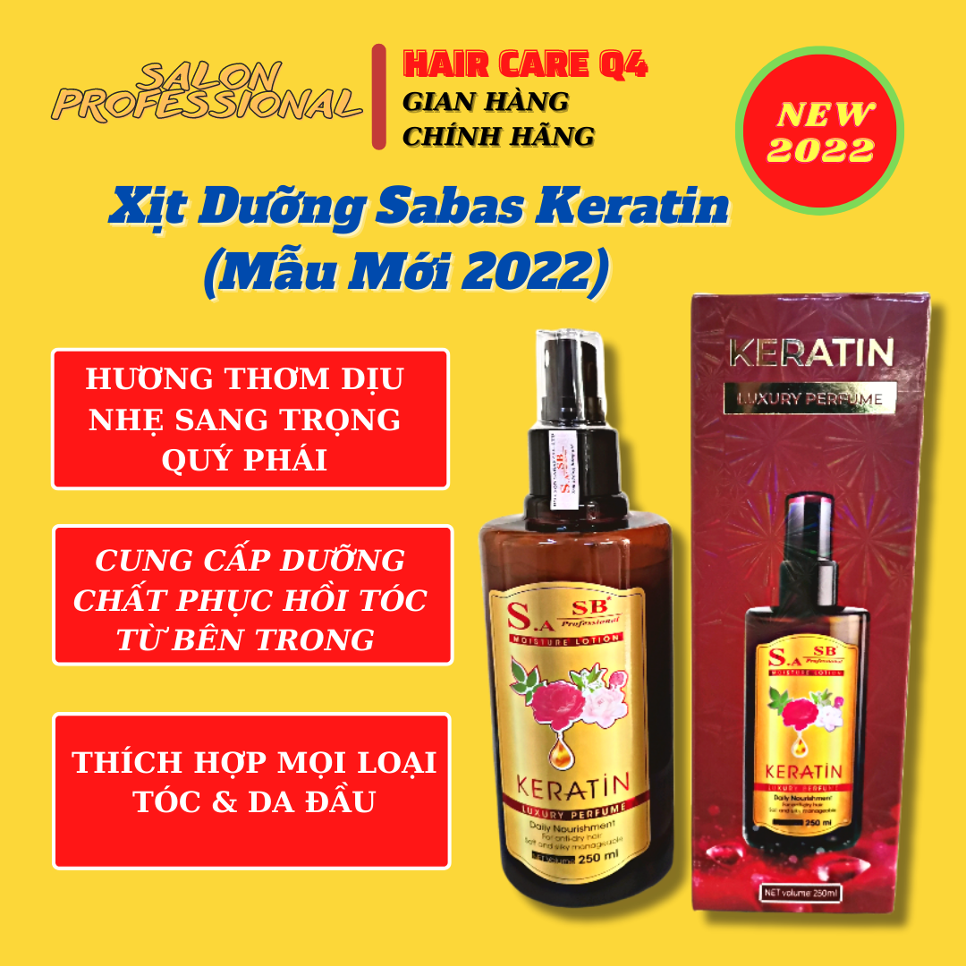 [HCM]Xịt Dưỡng Tóc Keratin Sabas Chính Hãng - Hair Care Q4