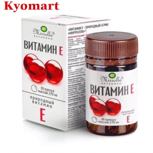 Vitamin E Nga Mirrolla 30 viên