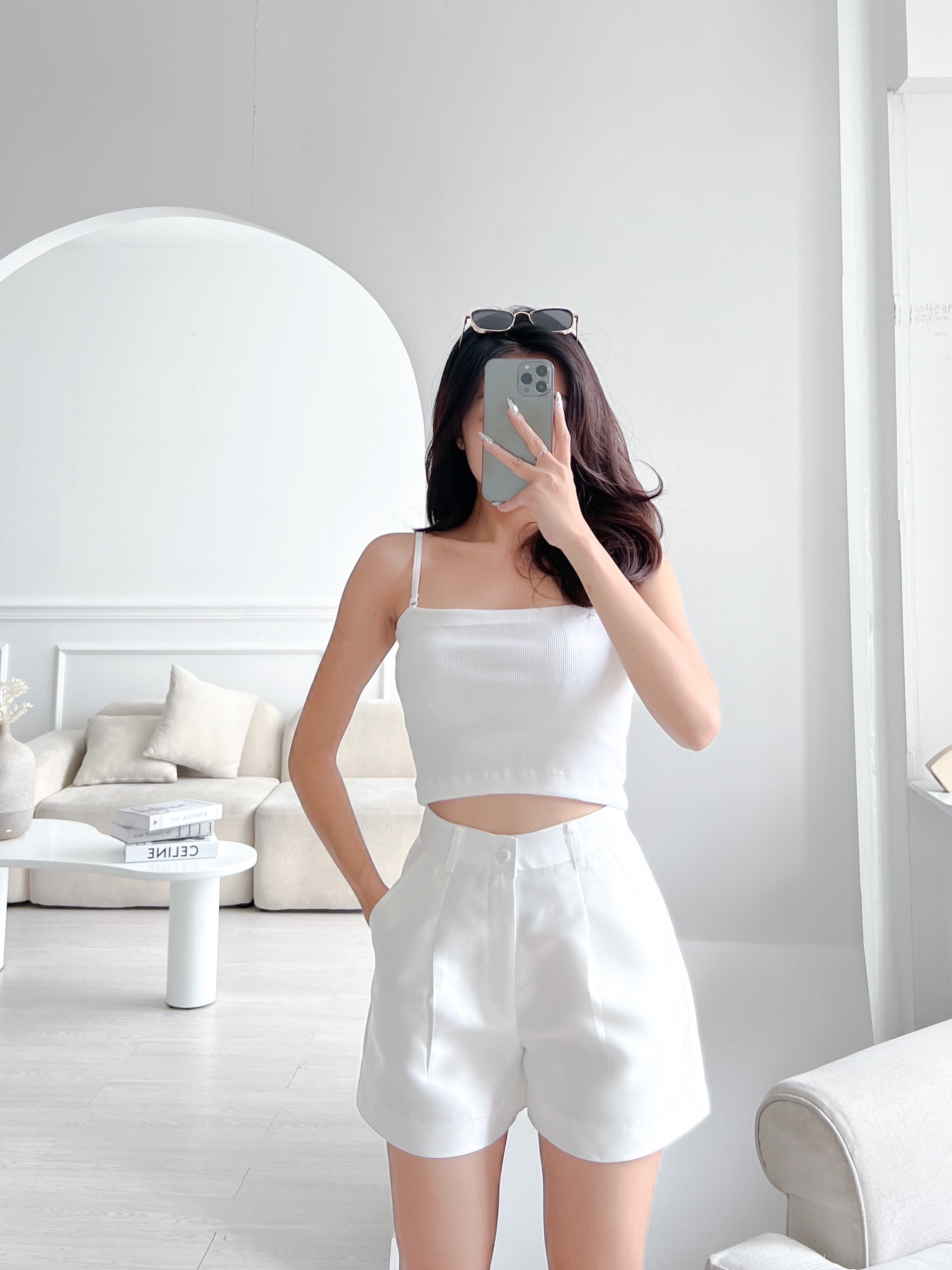 Áo thun croptop hai dây basic REVERCLOTHINGS Camisole Top