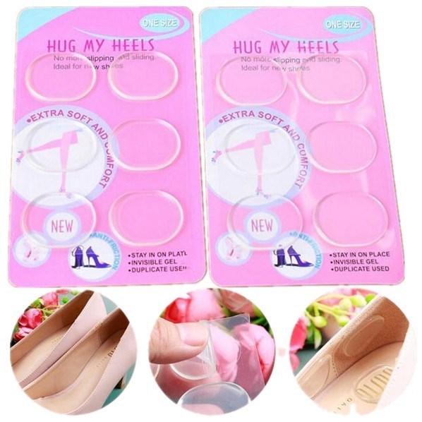[HCM]Bộ 6 miếng dán silicon tròn dành cho giày chật, giảm đau chân, sưng chân (dán trong giày và mũi giày)