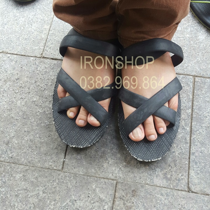 Dép cao su đúc cực chất, cực bền, đẹp, đơn giản, phong cách truyền thống (Rubber sandals, extremely high quality, extremely durable, beautiful)