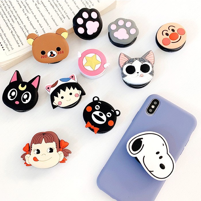 New cute multi-functional pop-iRing hand phone holder stand, shape random pick