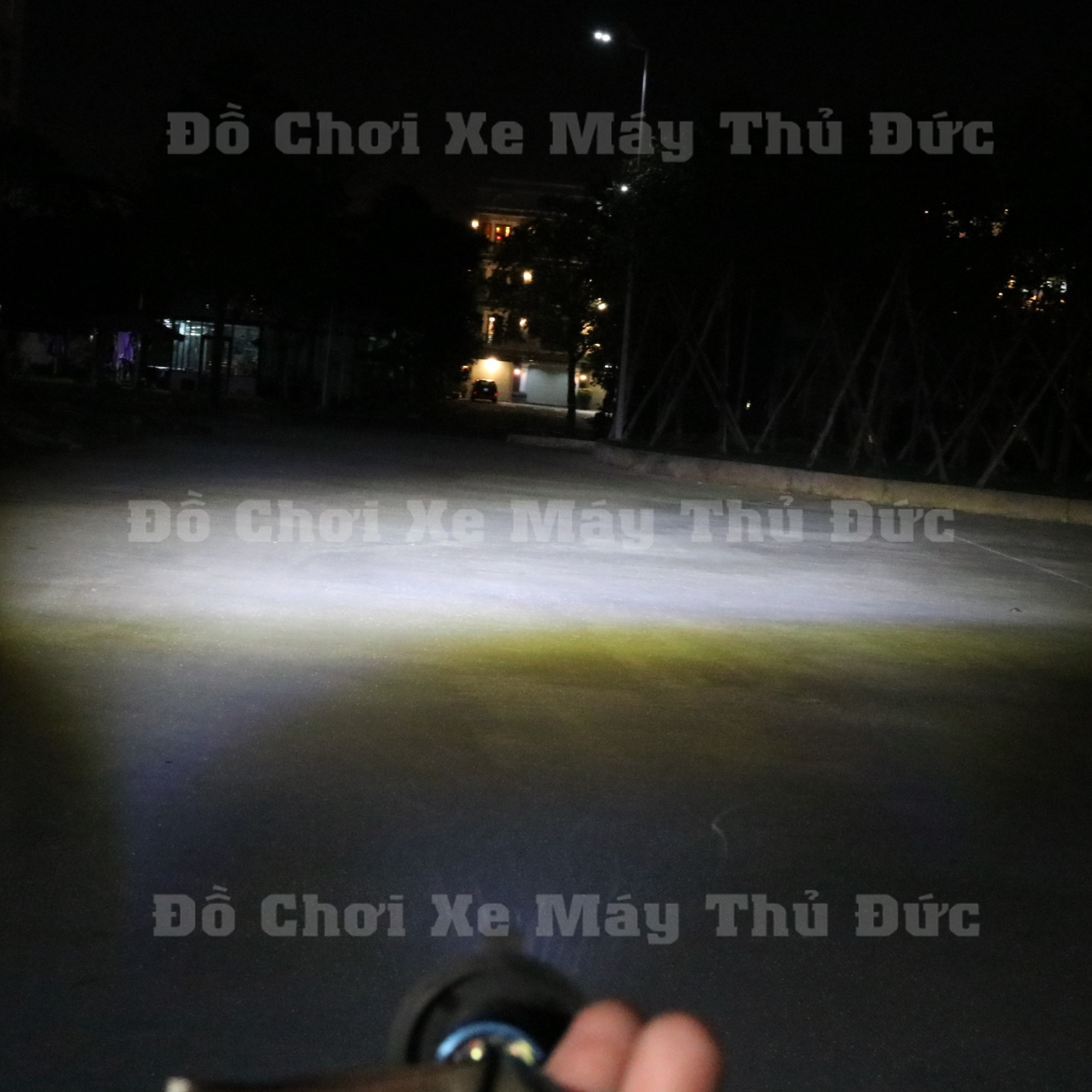 Đèn Pha LED Bi Cầu Xe Máy, Vàng - Trắng