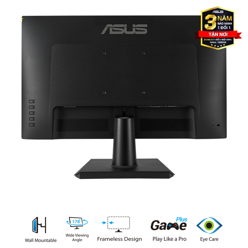 [Trả góp 0%]Màn hình ASUS VA24EHE (23.8 inch/FHD/IPS/250cd/m²/HDMI+D-Sub+DVI-D/75Hz) - Hàng Chính Hãng