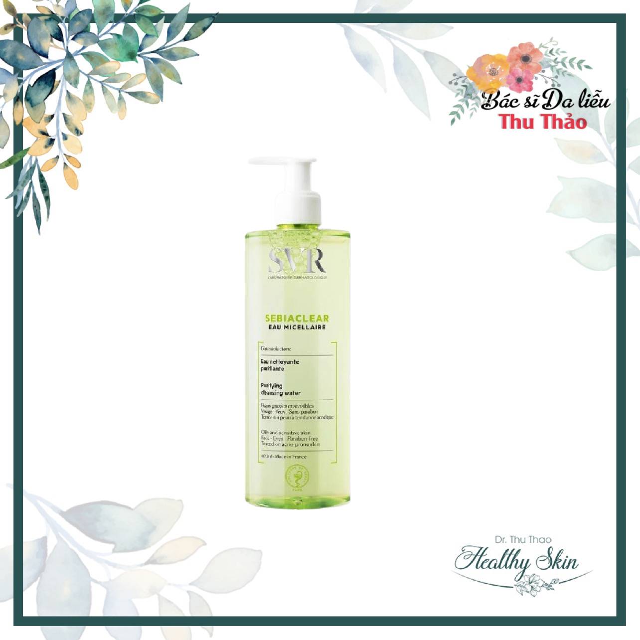 [75ML-400ML] NƯỚC TẨY TRANG SVR SEBIACLEAR EAU MICELLAIRE