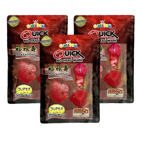Thức ăn lên màu cho cá la hán Okiko Quick 500gram