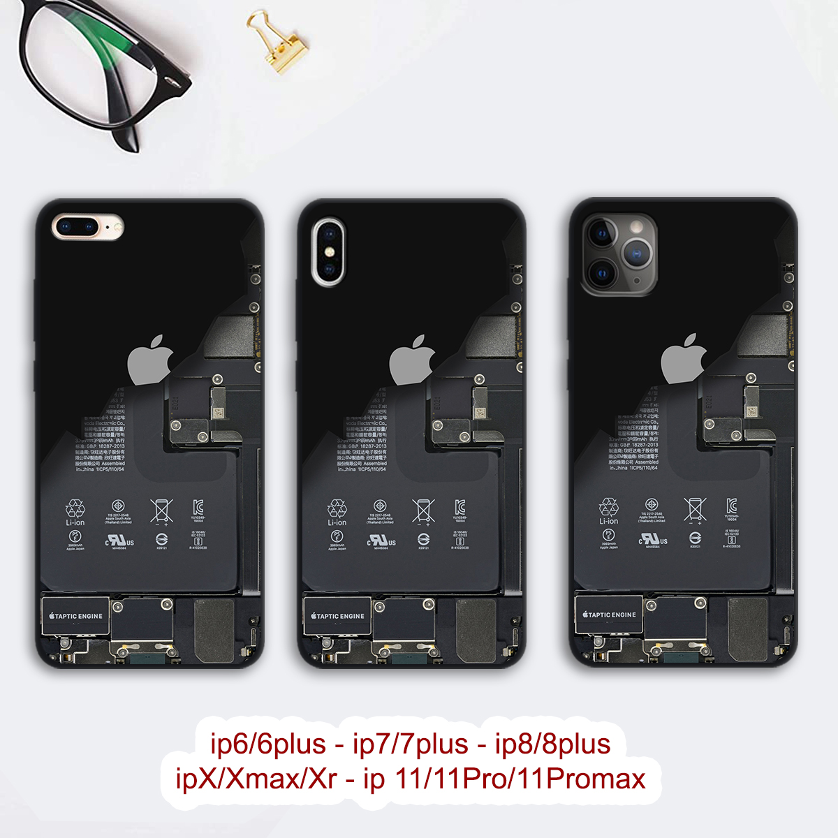 Ốp lưng điện thoại iphone 6/6s/6plus/7/7plus/8/8plus/x/xr/xmax/11/11pro/11promax kính 3D xuyên thấu